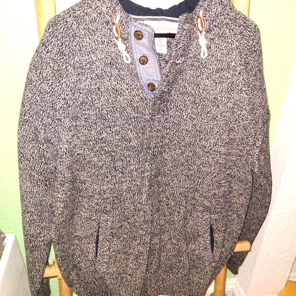 Navy blue H&M mens Hooded Sweater